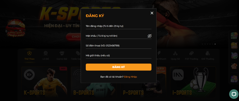 Đăng ký 3 Nhập thông tin cá nhân để tạo tài khoản